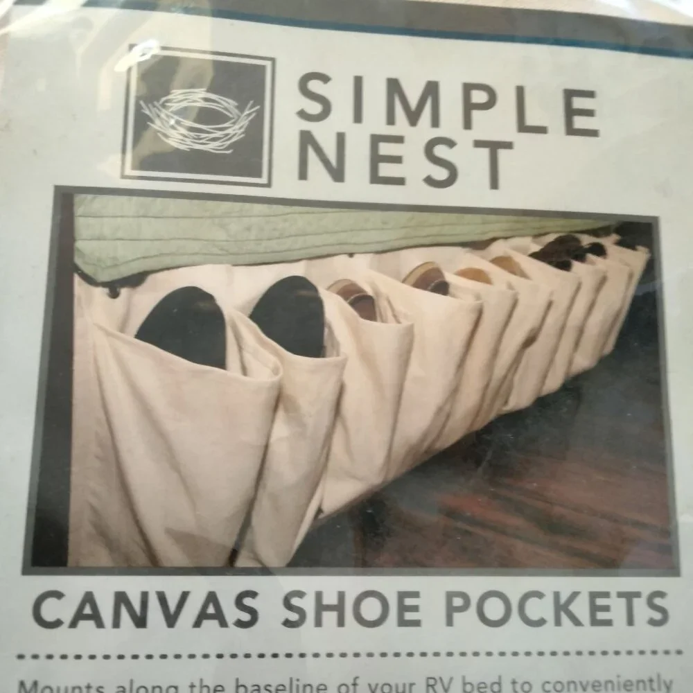 Simple Nest Motor Home Canvas Shoe Pockets RV Bed 10 Storage Slots Coat Room